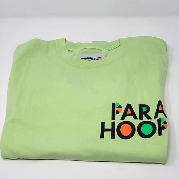 Men's Short Sleeve Parahoops Tee - Cream, Orange, Green - Picture 1 of 3
